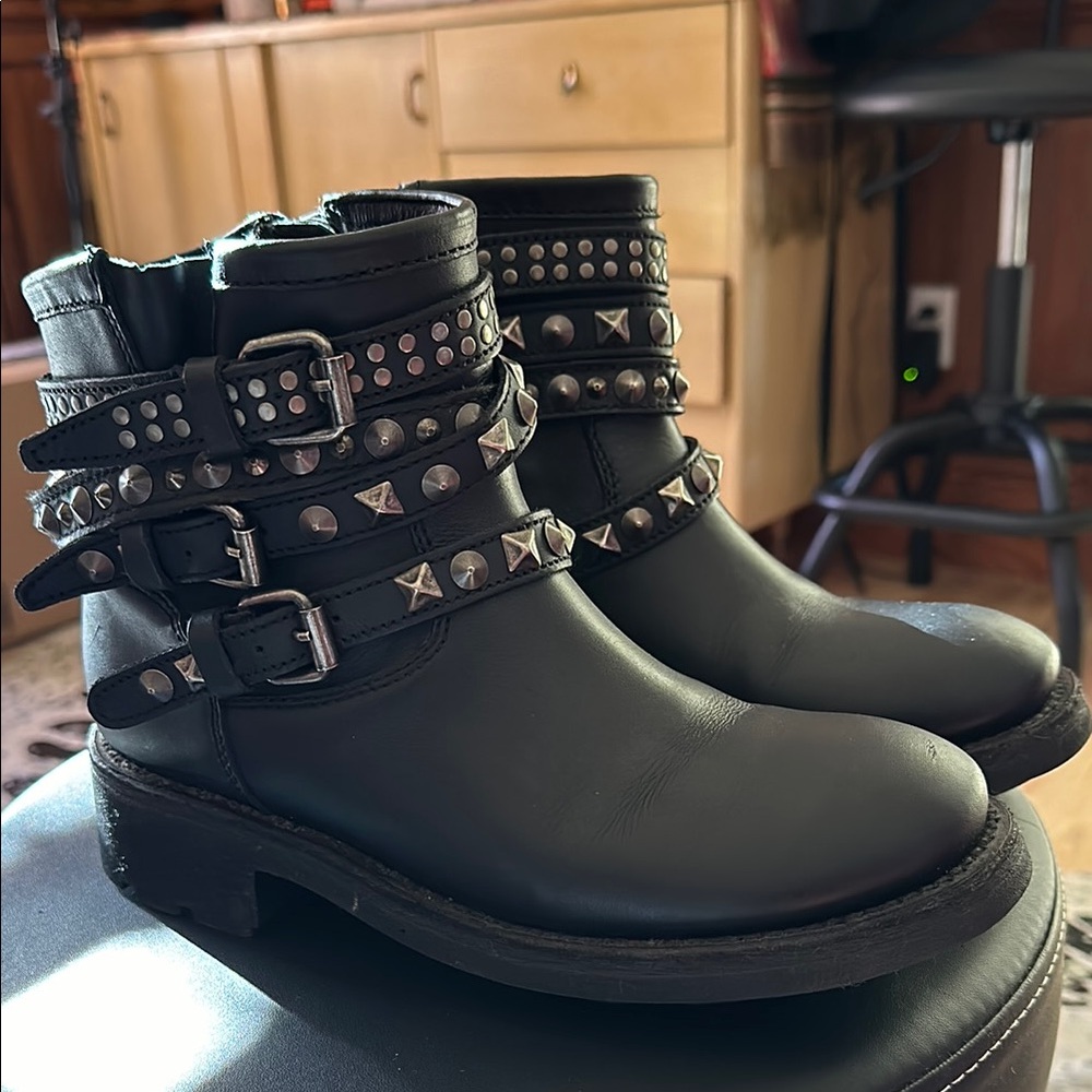 ASH studded TATUM biker motorcycle boot size 8